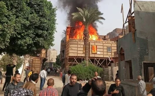 ستوديو مصر عن حريق لوكيشن «الكينج»: الضرر اقتصر على ديكور خشبي مؤقت