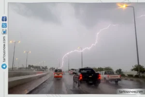 أمطار رعدية وسيول